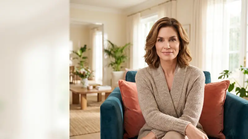 A woman seated in a bright living room, the still frame used for the BladderWise explainer.